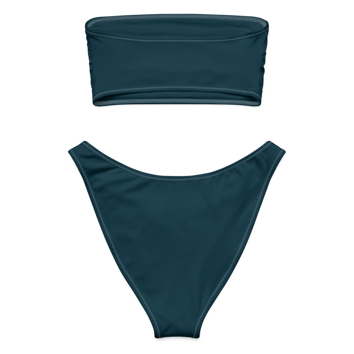 Avian Vesta Blue Whale bandeau bikini set, back view