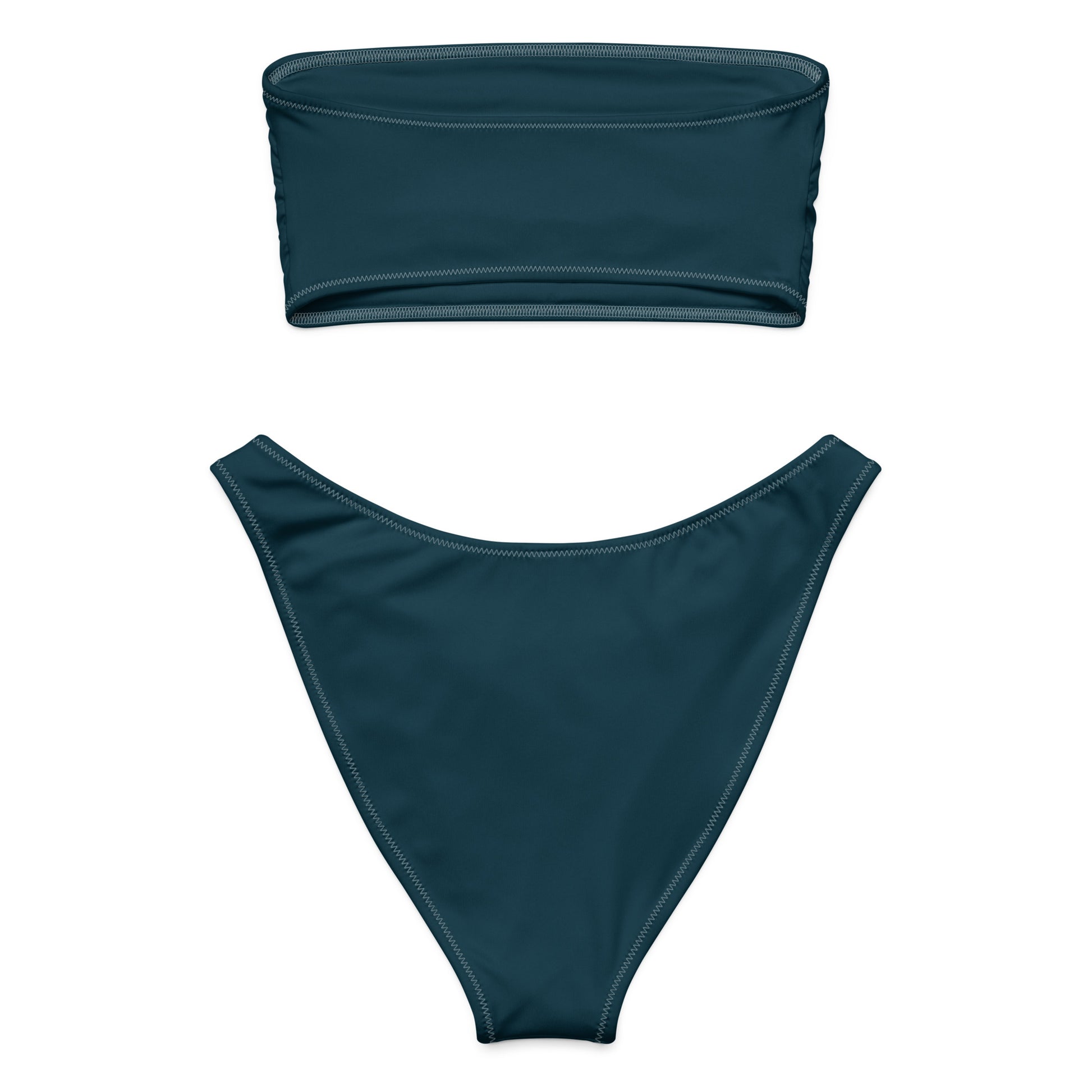 Avian Vesta Blue Whale bandeau bikini set, back view