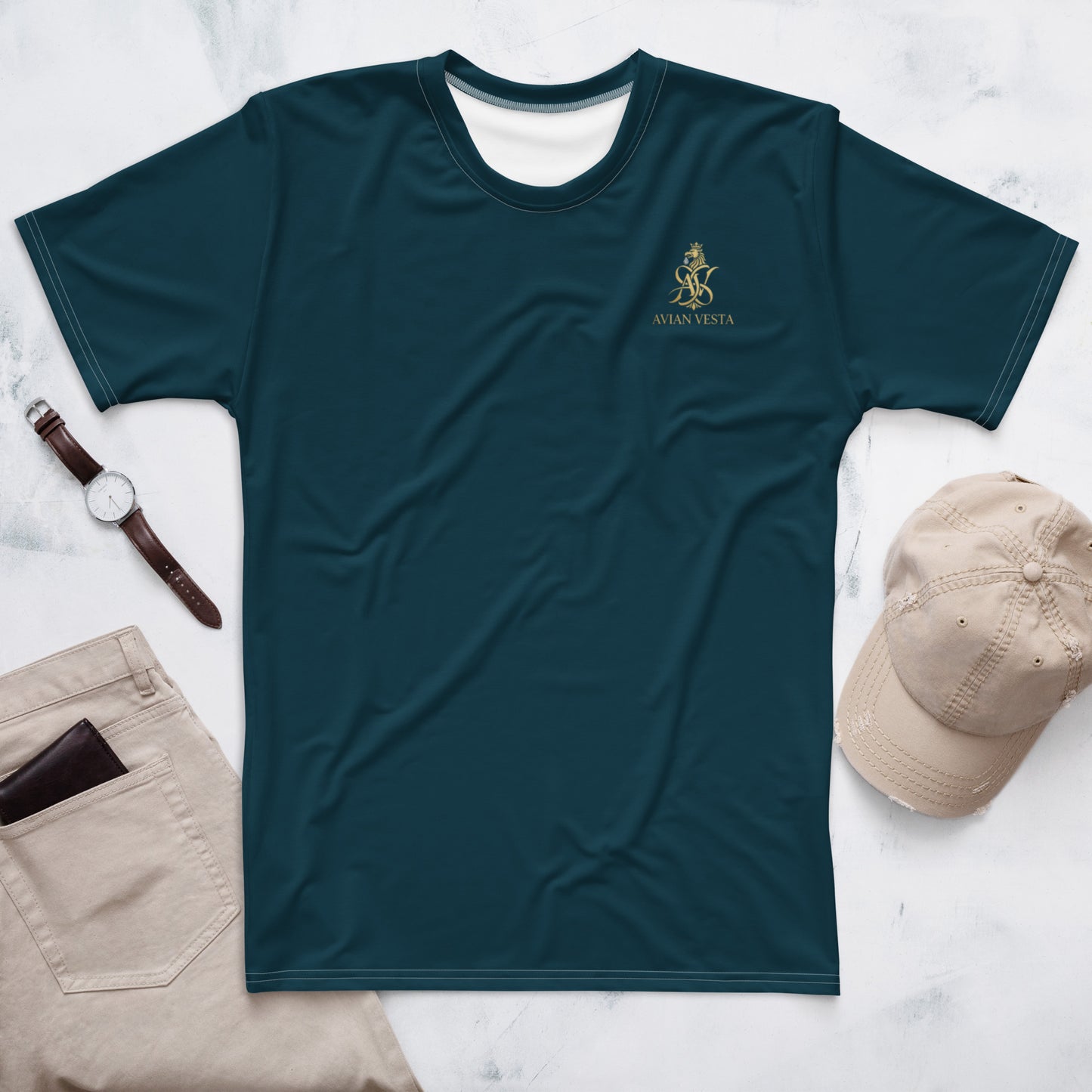 Avian Vesta Blue Whale signature crewneck t-shirt styled for casual wear