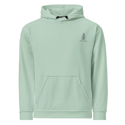 Avian Vesta Signature Edgewater Hoodie in soft green with minimalist crest