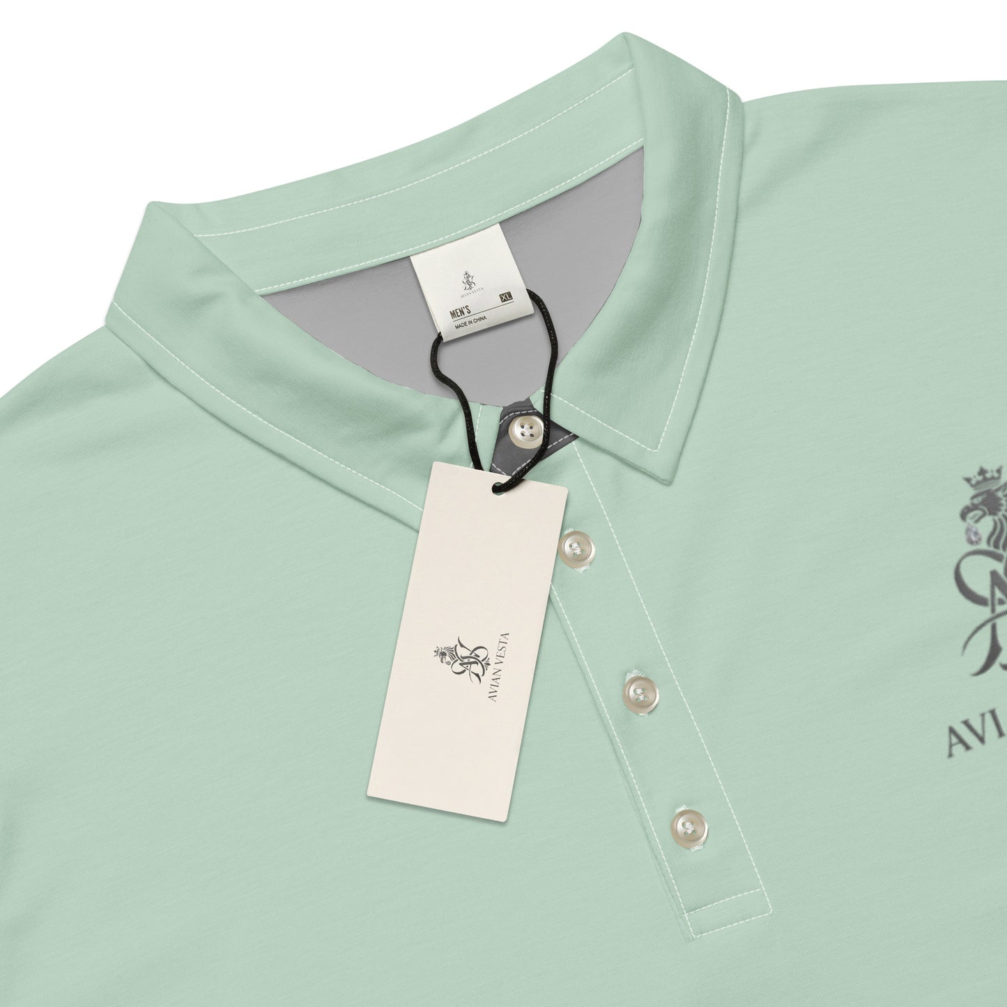 Avian Vesta men’s luxury polo in Edgewater colorway
