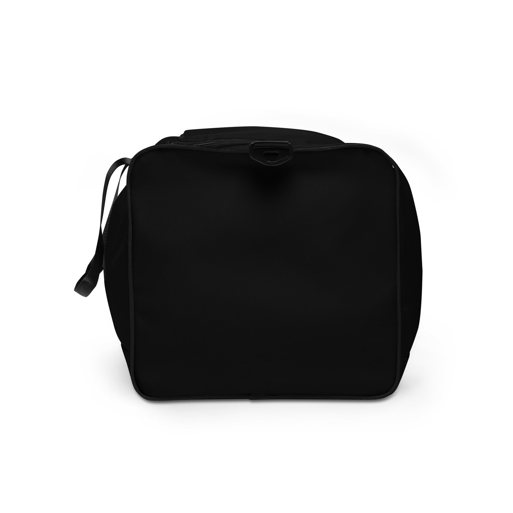 Black Avian Vesta duffle bag side view 