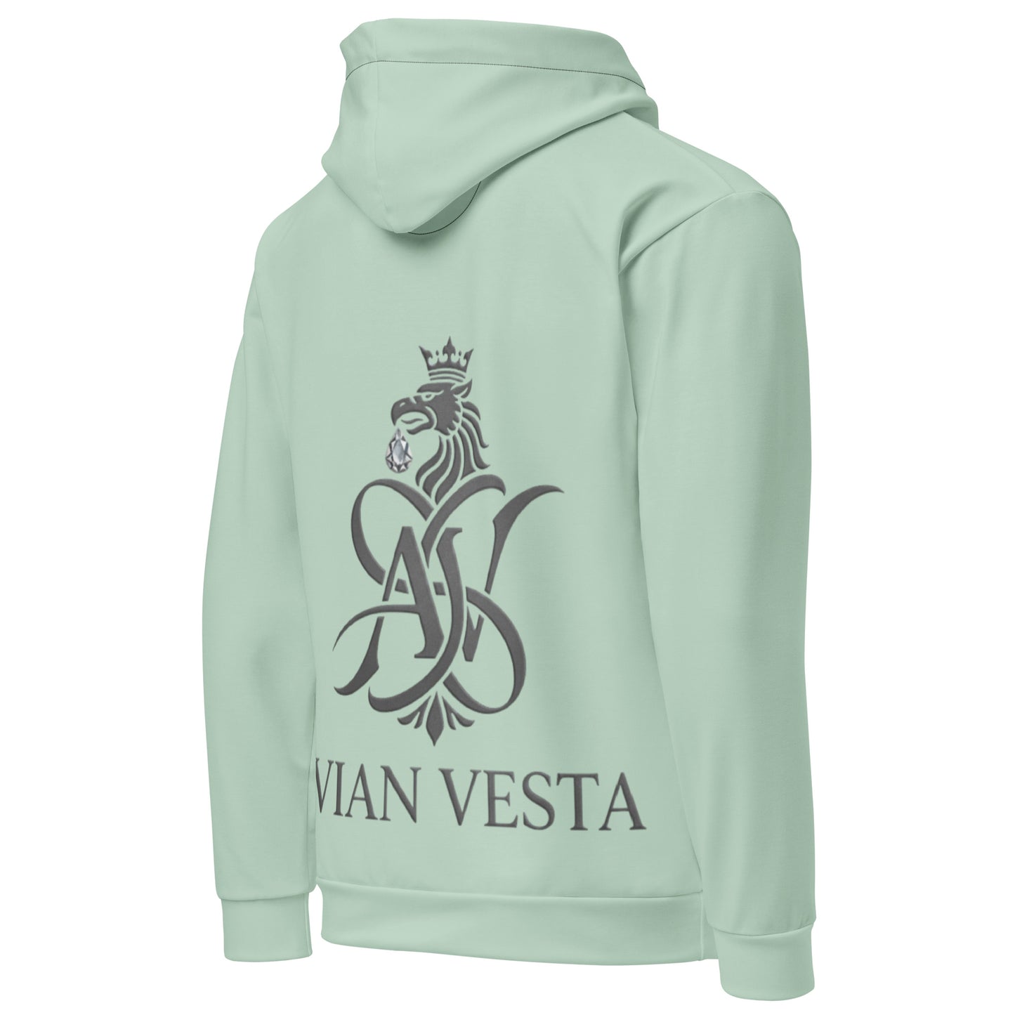 Right Side view of Avian Vesta Edgewater Hoodie with clean structured fit
