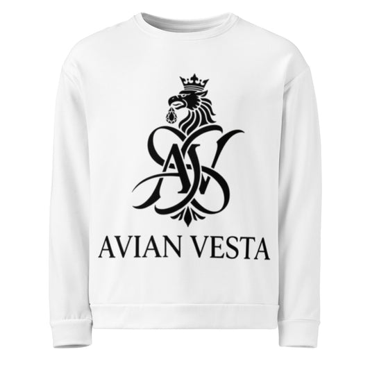 White Avian Vesta long sleeve shirt with bold black crest logo